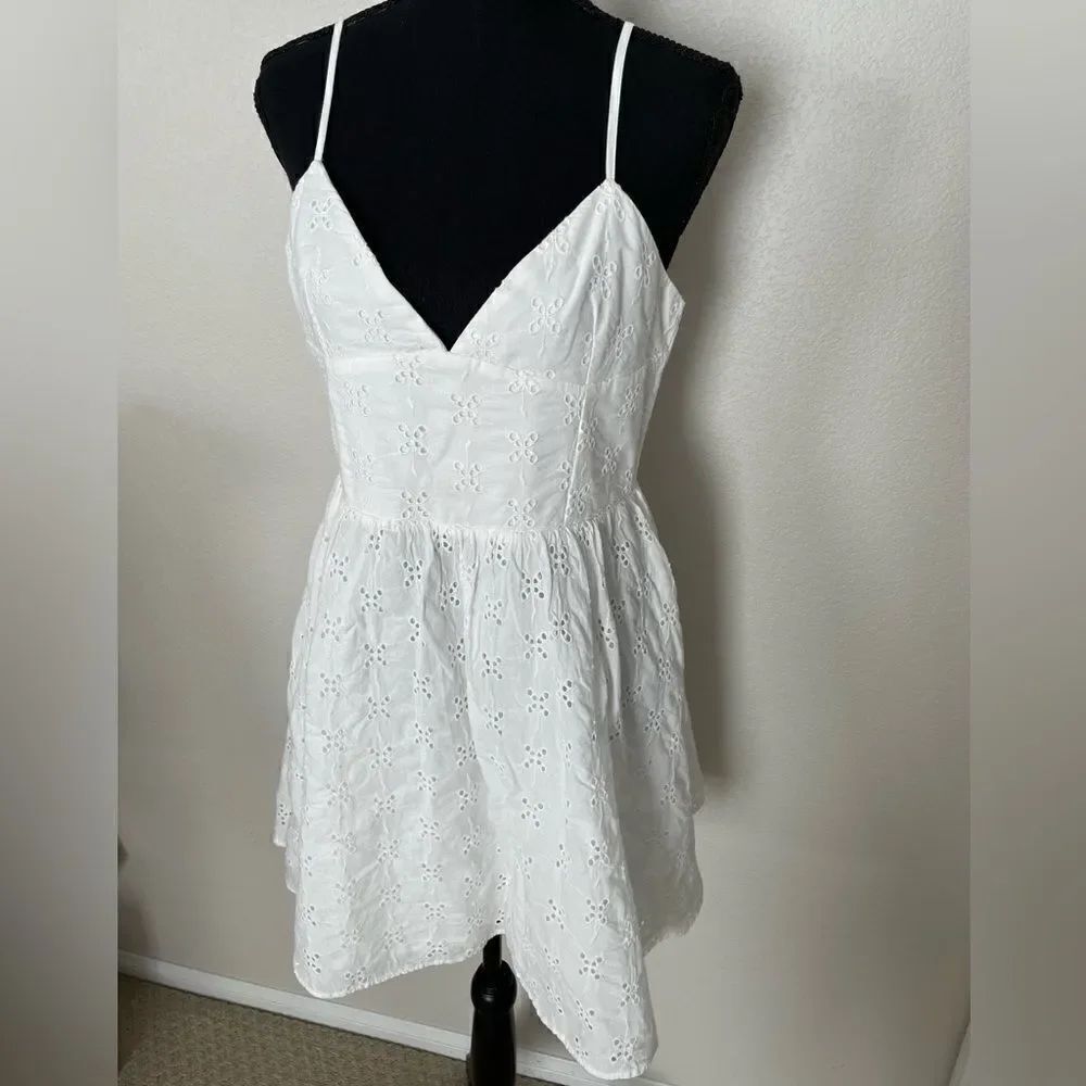 NWT Zara Openwork Embroidered Eyelet Dress - Picture 3 of 12